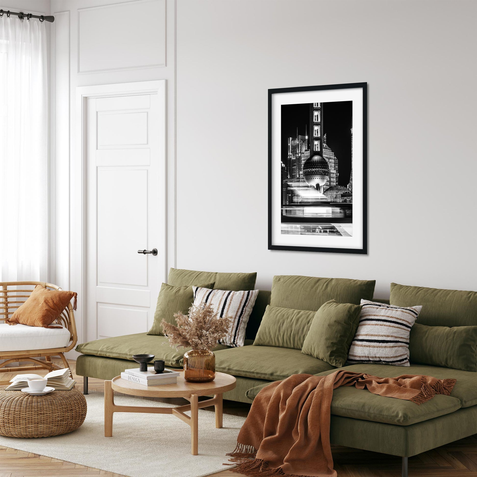 Fine art print of China Shanghai Oriental Pearl TV Tower at Night