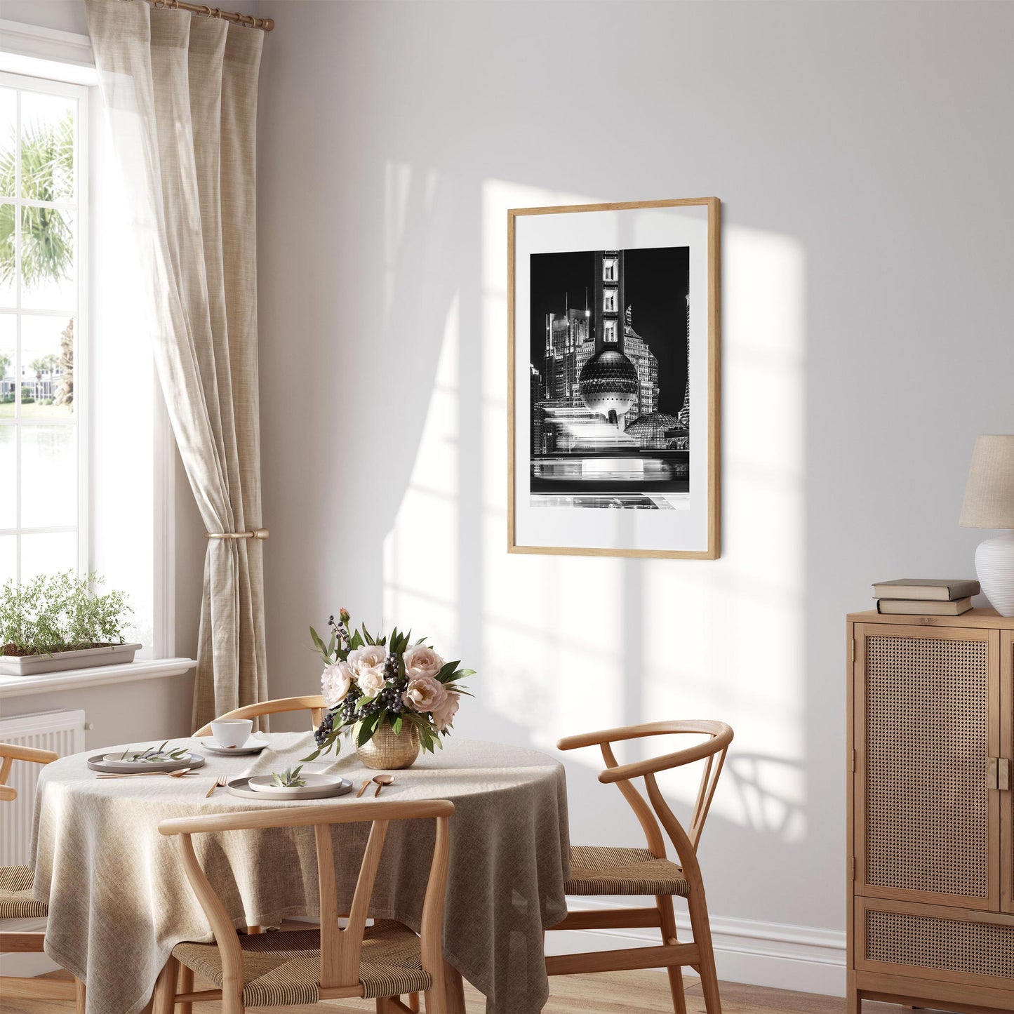 Fine art print of China Shanghai Oriental Pearl TV Tower at Night