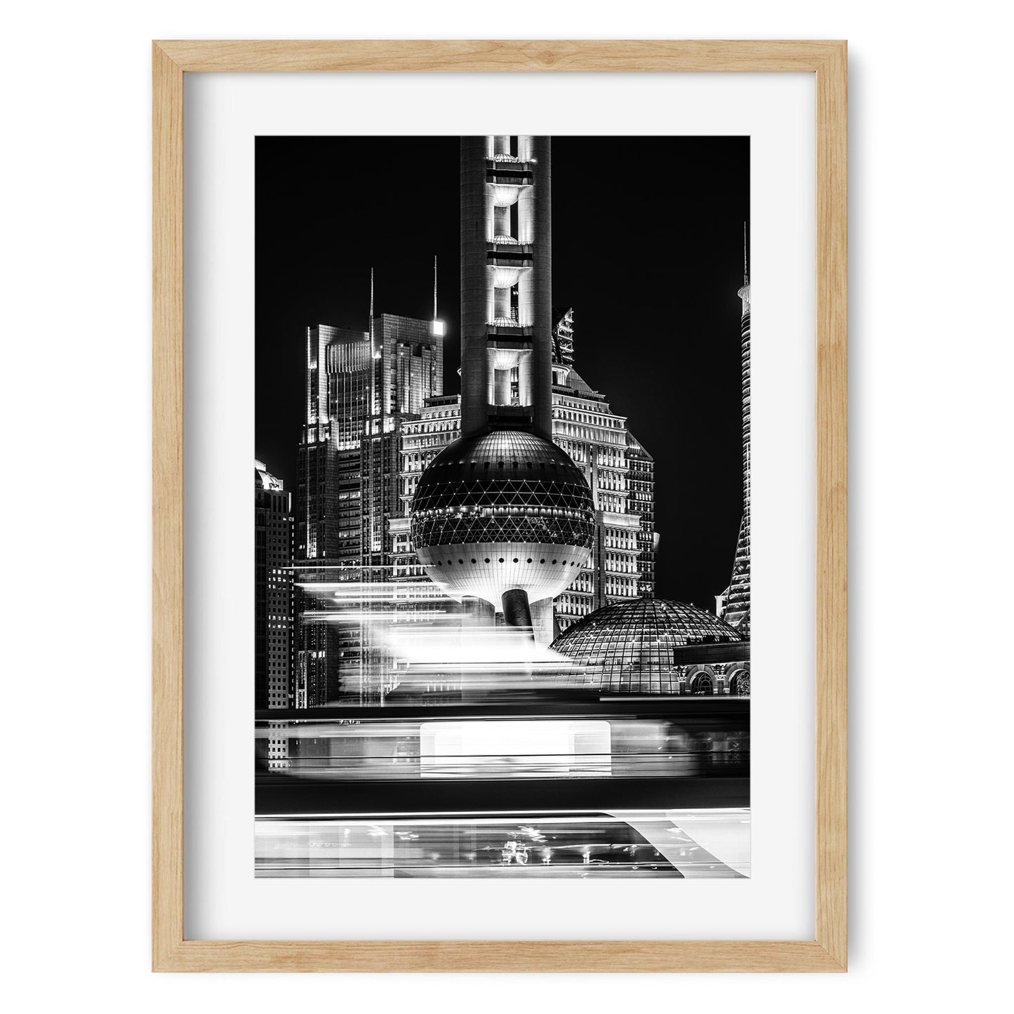 Fine art print of China Shanghai Oriental Pearl TV Tower at Night