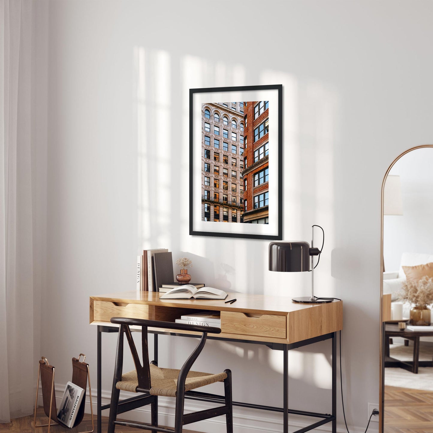 Fine art print of The Sunlight Reflects Off the Windows on Broadway Greenwich Village NYC