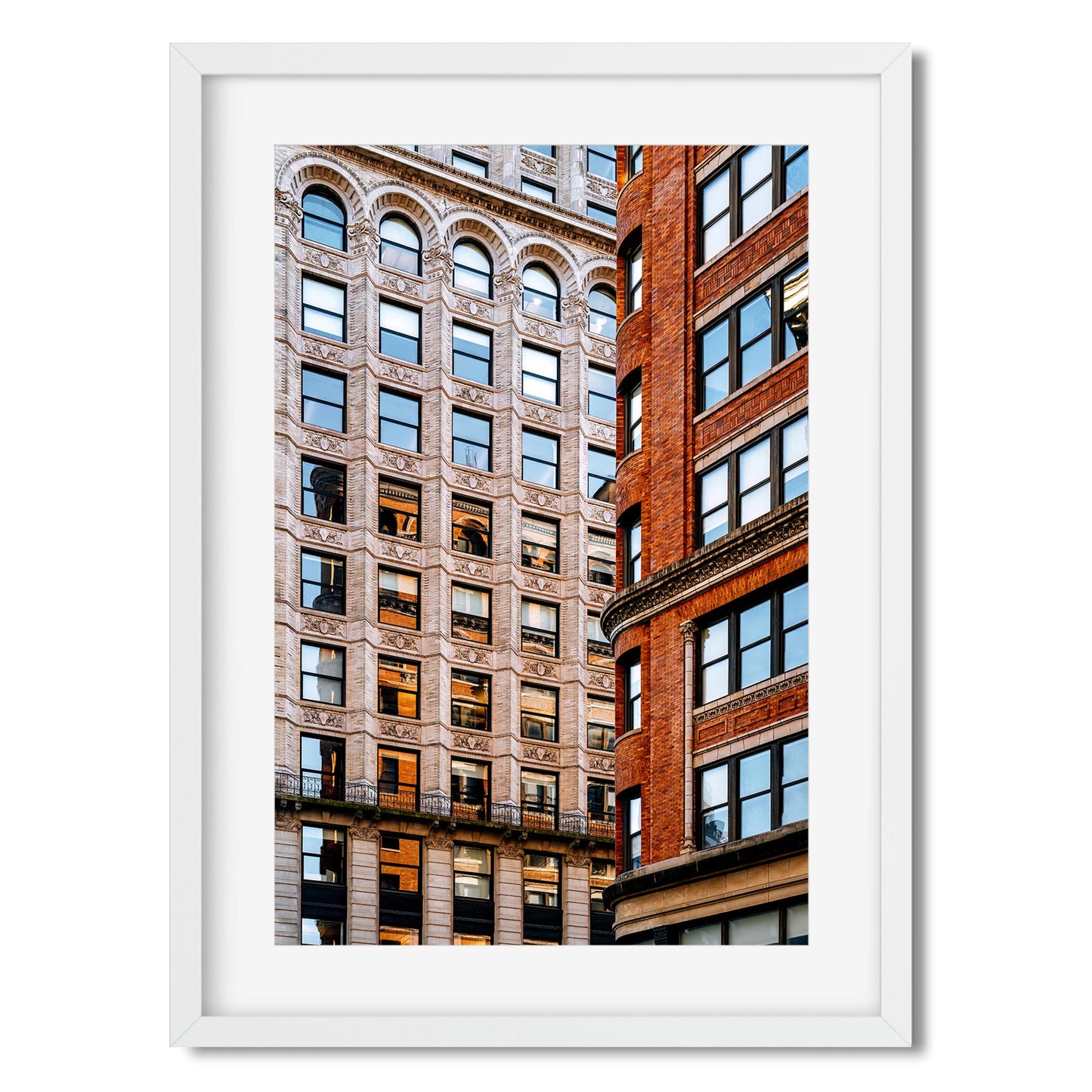 Fine art print of The Sunlight Reflects Off the Windows on Broadway Greenwich Village NYC