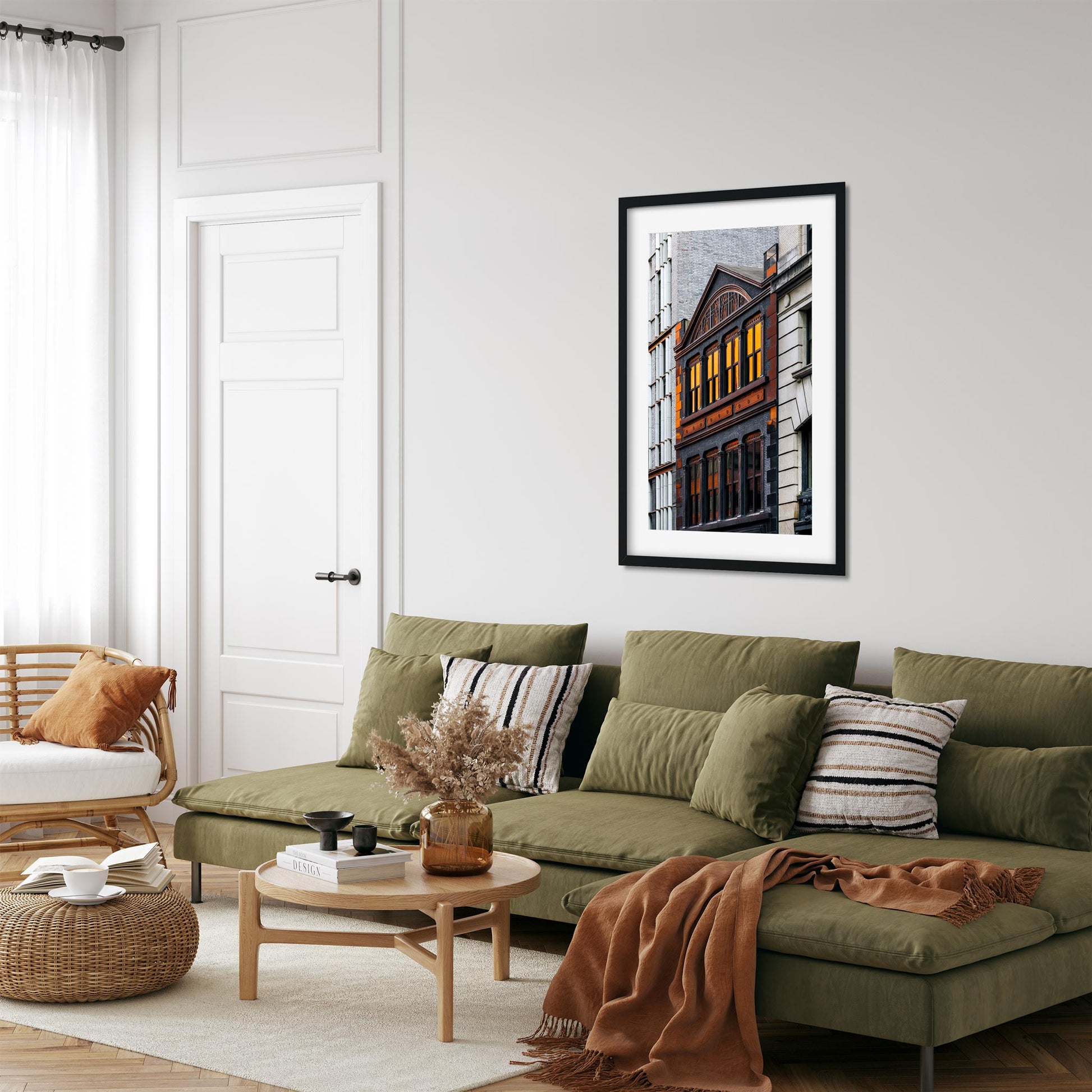 Fine art print of Sunset reflection on the window NoHo New York City