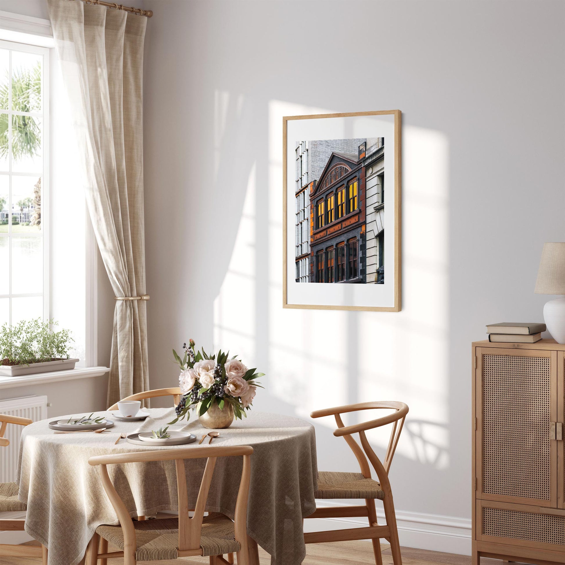 Fine art print of Sunset reflection on the window NoHo New York City