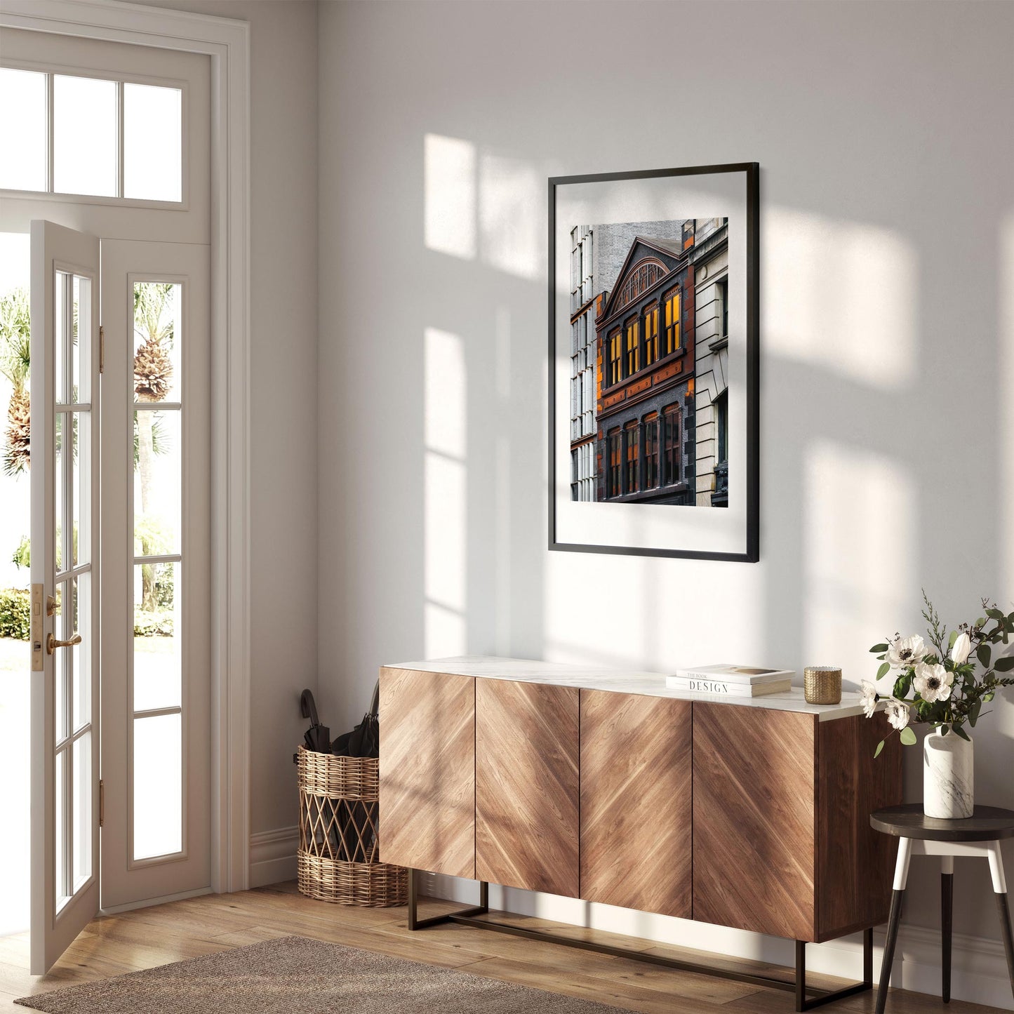 Fine art print of Sunset reflection on the window NoHo New York City