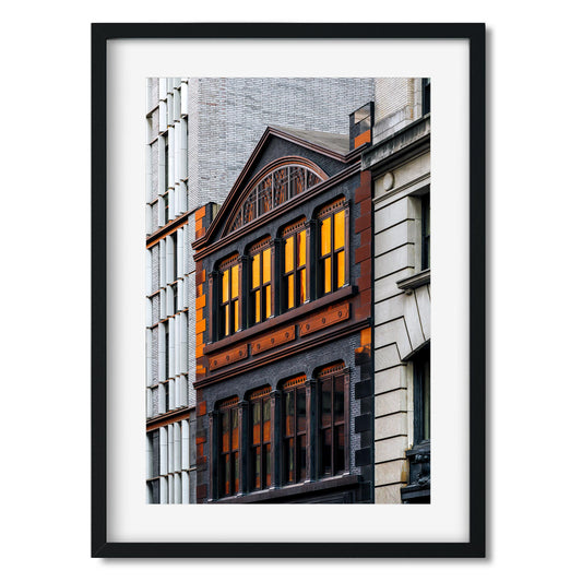Fine art print of Sunset reflection on the window NoHo New York City