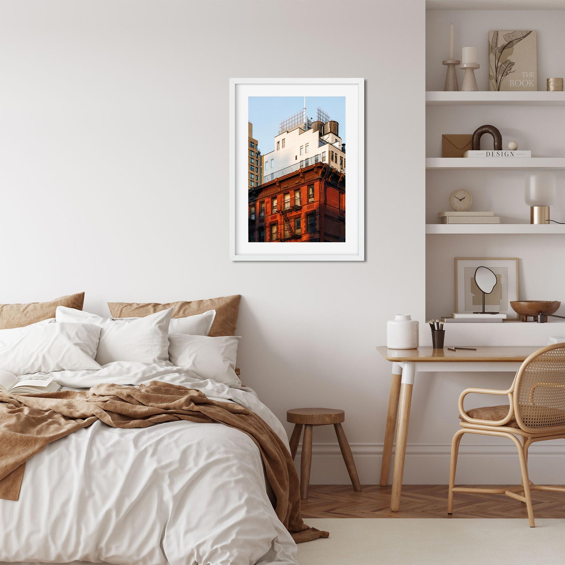 Fine art print of Historical and Modern Buildings Stacked in Garment District NYC