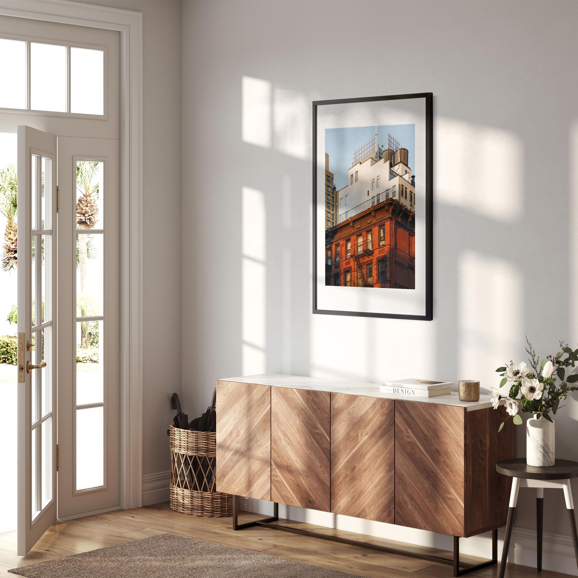 Fine art print of Historical and Modern Buildings Stacked in Garment District NYC