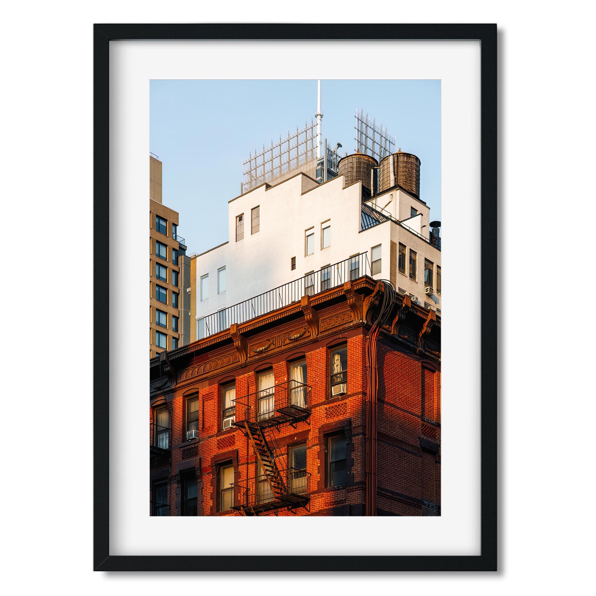 Fine art print of Historical and Modern Buildings Stacked in Garment District NYC