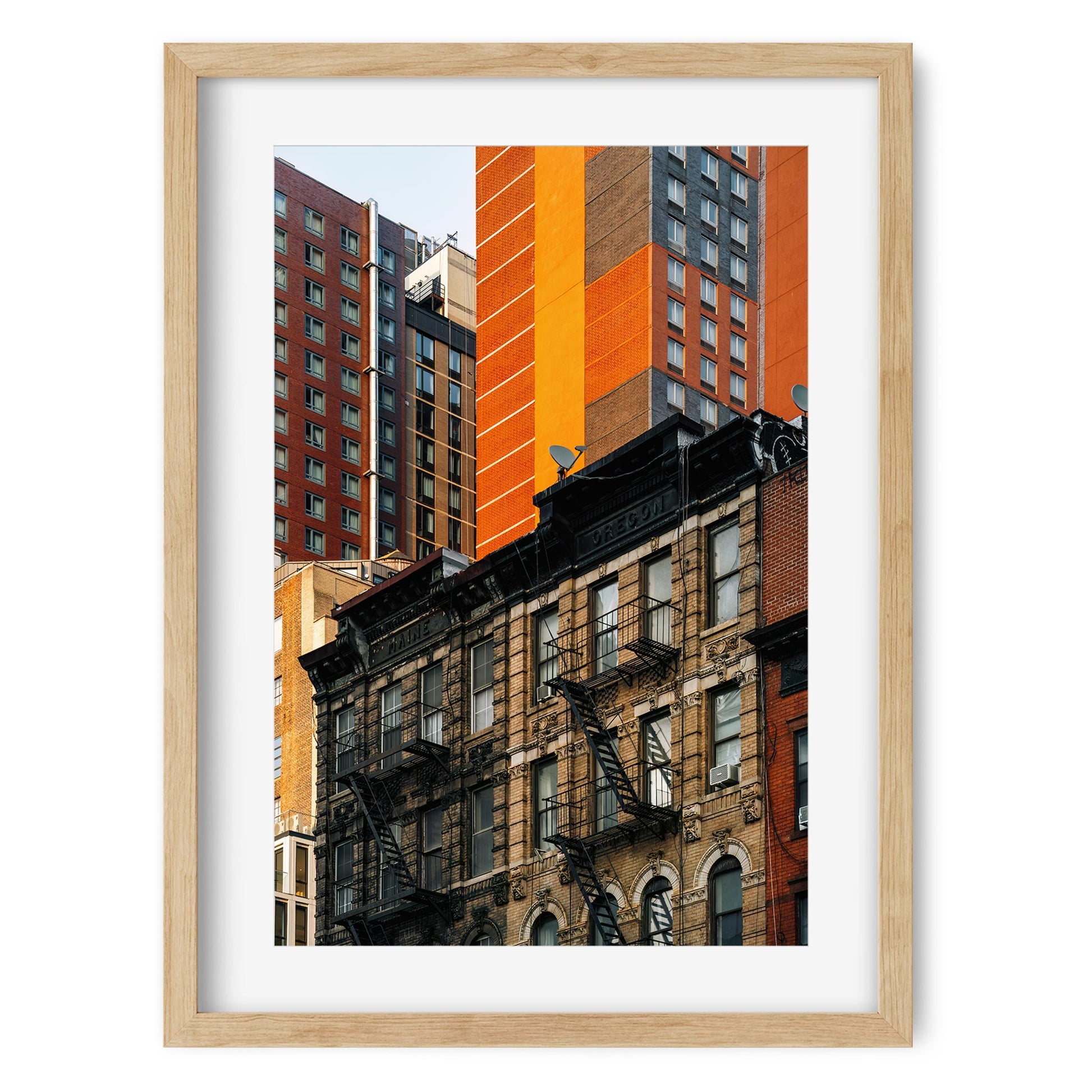 Fine art print of Maine and Oregon 510 Ninth Ave Garment District NYC
