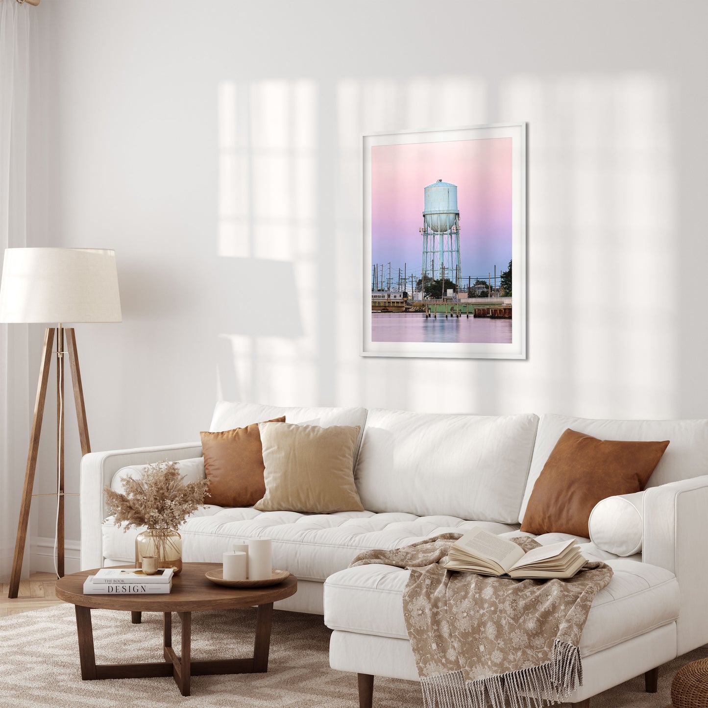 Water Tower in Long Beach at Sunset Long Island New York
