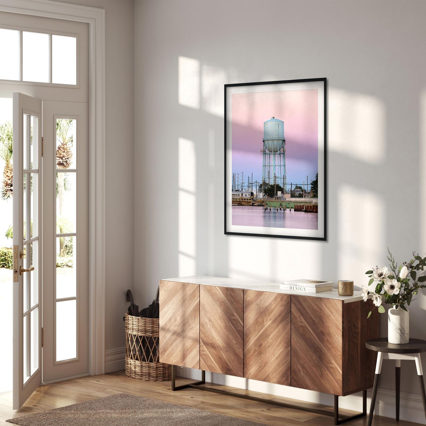 Fine art print of Water Tower on Long Beach NY at Sunset
