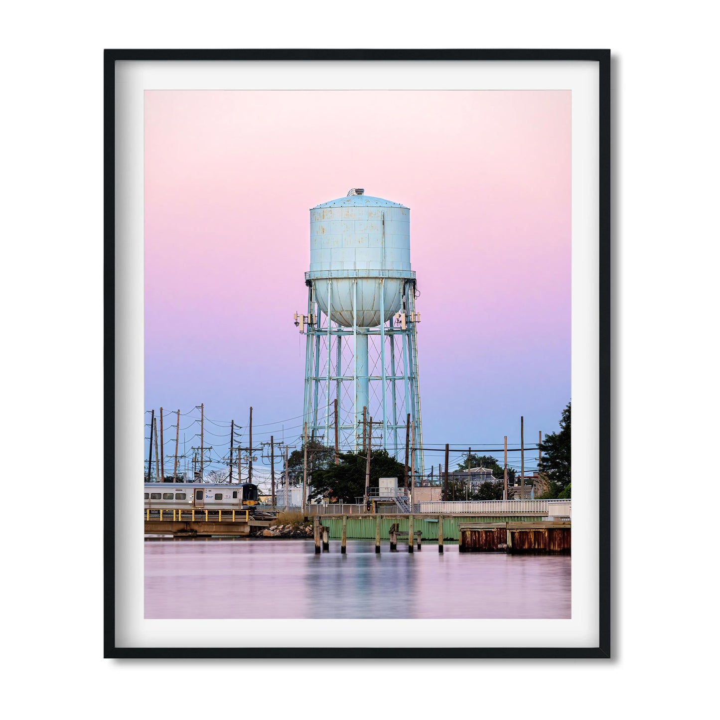 Fine art print of Water Tower on Long Beach NY at Sunset