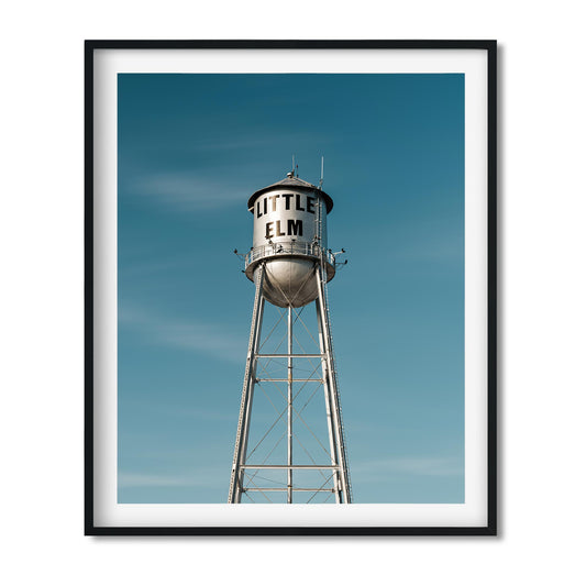 Architecture Photography Color Fine Art Print of Historic Little Elm Water Tower in Texas