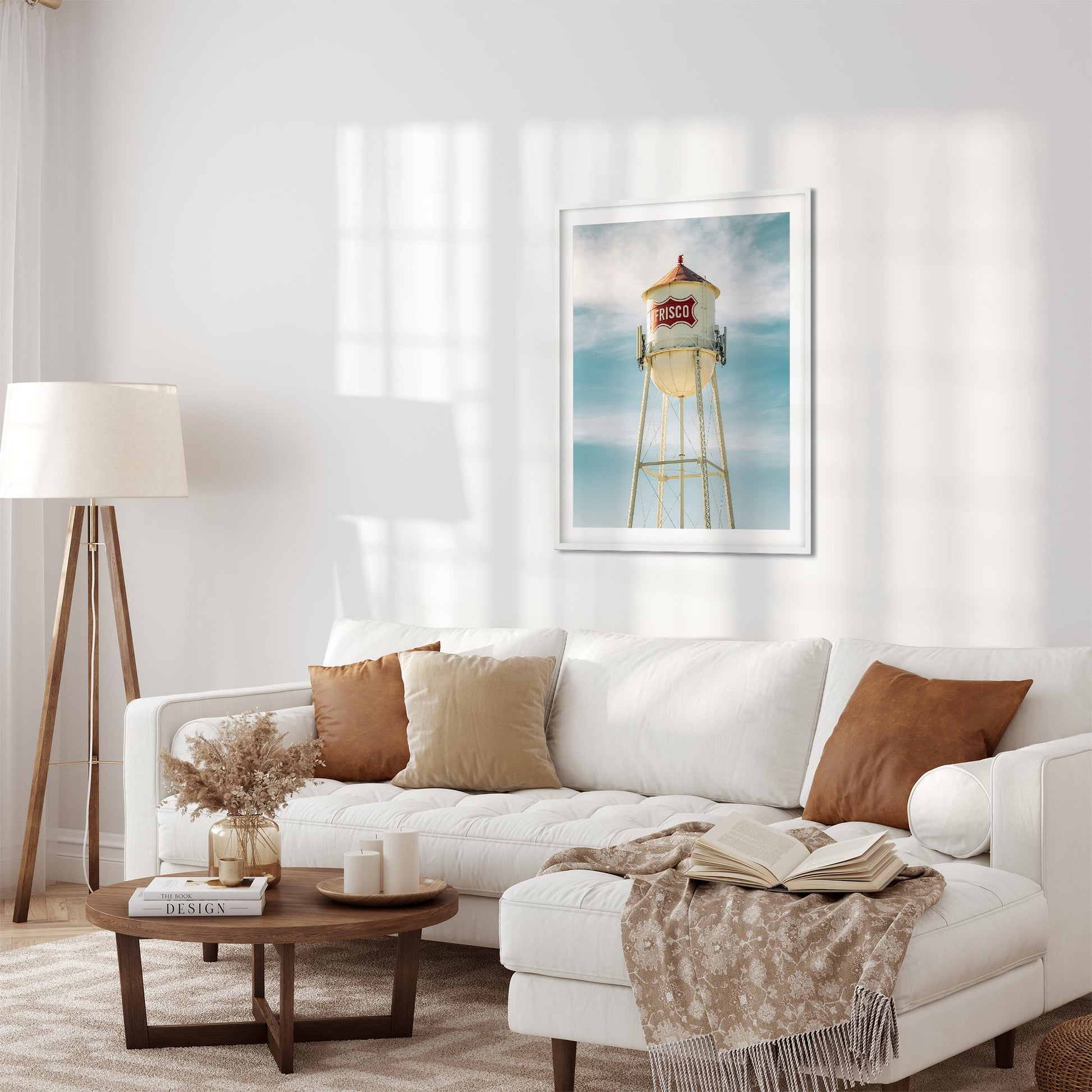 Color Architecture Photography Fine Art Print of Frisco Water Tower in Texas