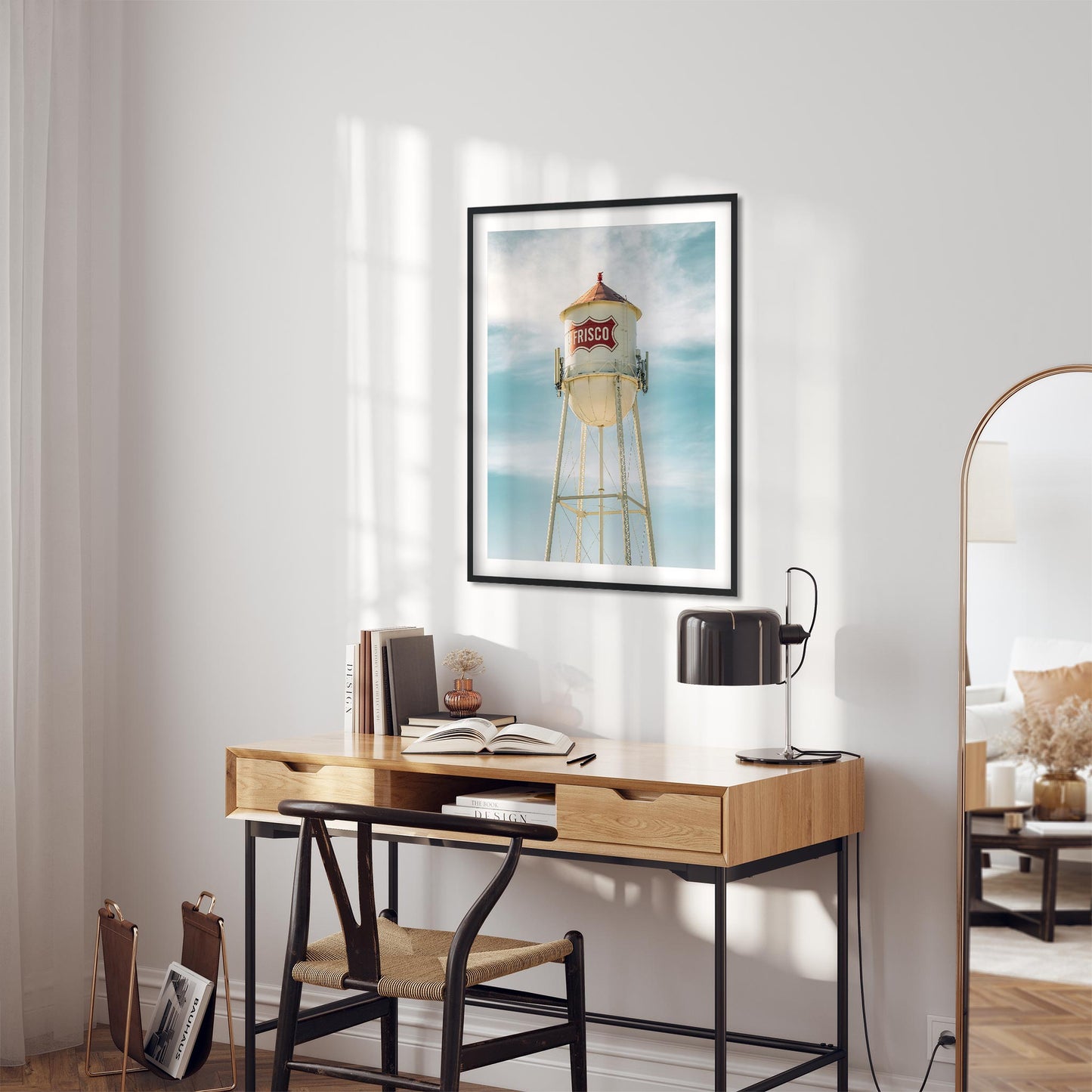 Color Architecture Photography Fine Art Print of Frisco Water Tower in Texas