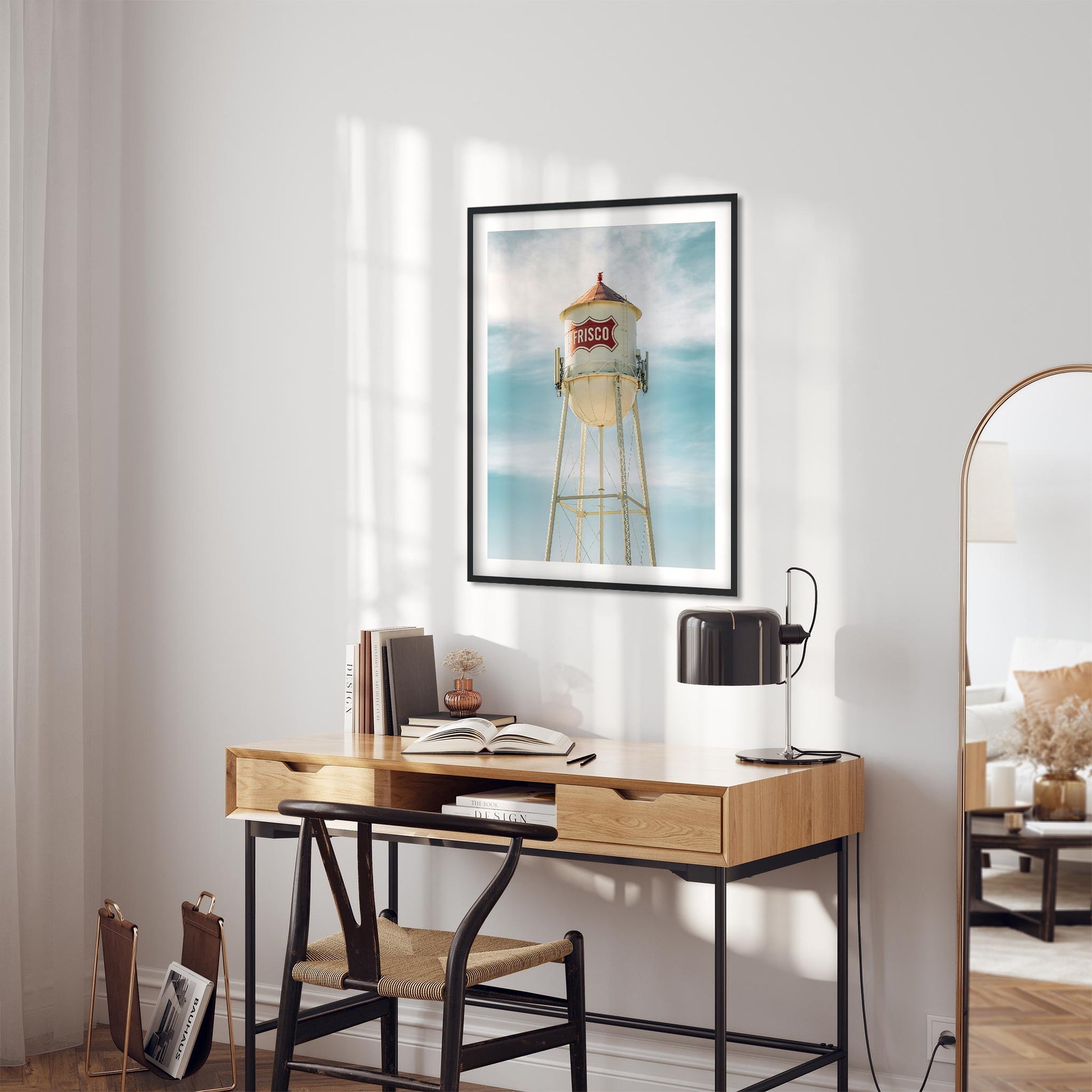 Color Architecture Photography Fine Art Print of Frisco Water Tower in Texas