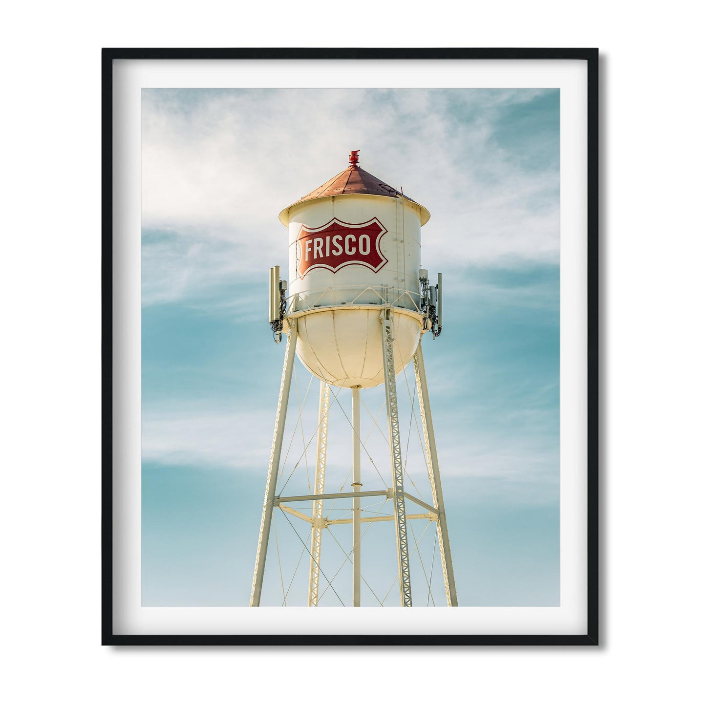 Color Architecture Photography Fine Art Print of Frisco Water Tower in Texas
