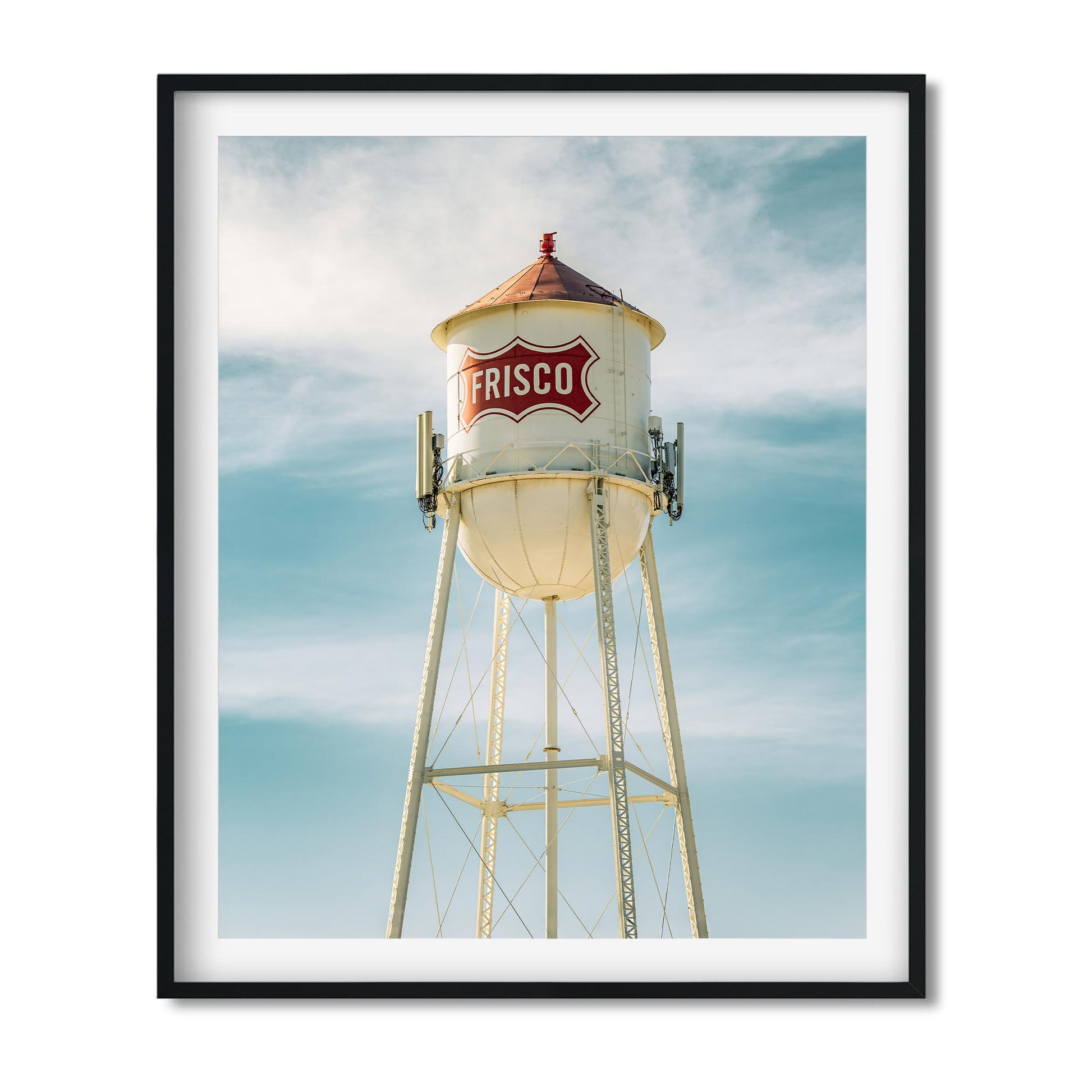 Color Architecture Photography Fine Art Print of Frisco Water Tower in Texas