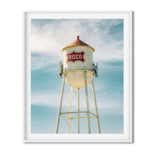 Color Architecture Photography Fine Art Print of Frisco Water Tower in Texas