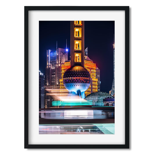 Shanghai Oriental Pearl TV Tower at night 2025